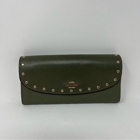 Coach Slim Envelope Wallet With Rivets - Picture 2 of 13